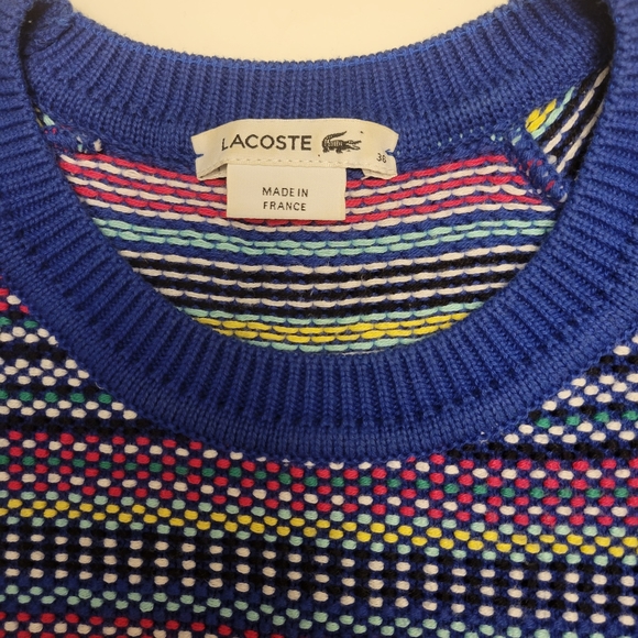 Vintage Lacoste Short Sleeve Rainbow 🌈 Sweater, Small - Picture 5 of 7